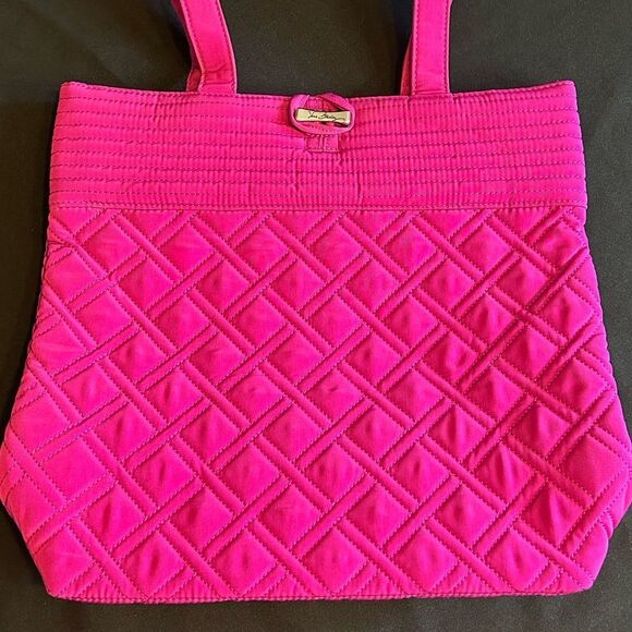 Vera Bradley Dark Pink Quilted Tote Bag New - Picture 3 of 7